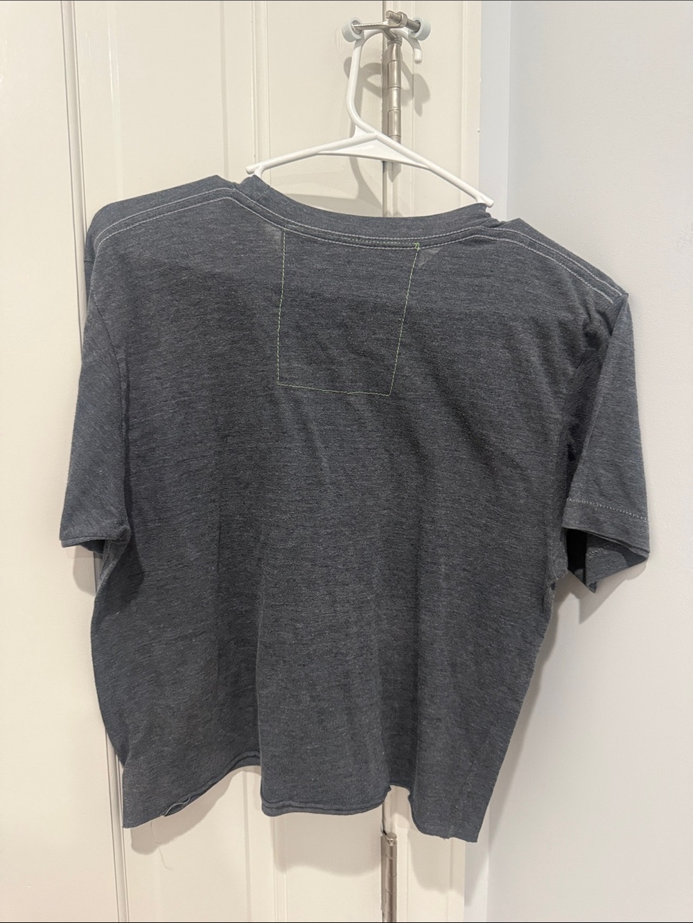 Aviator Nation adult Charcoal Tee with Silver Lightning Bolt - Picture 2 of 3